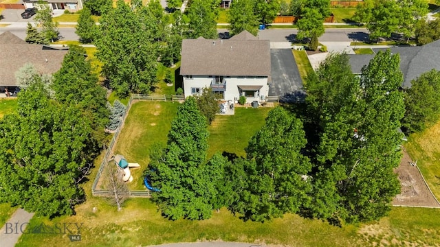 508 Coral Dr, Belgrade, MT 59714 - view from above of property with a tree filled landscape