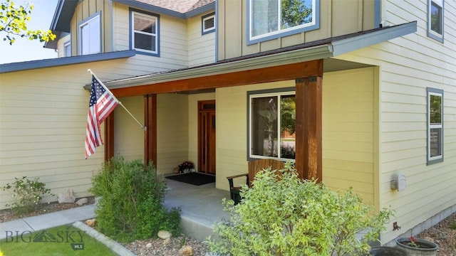 508 Coral Dr, Belgrade, MT 59714 - entrance to property with board and batten siding