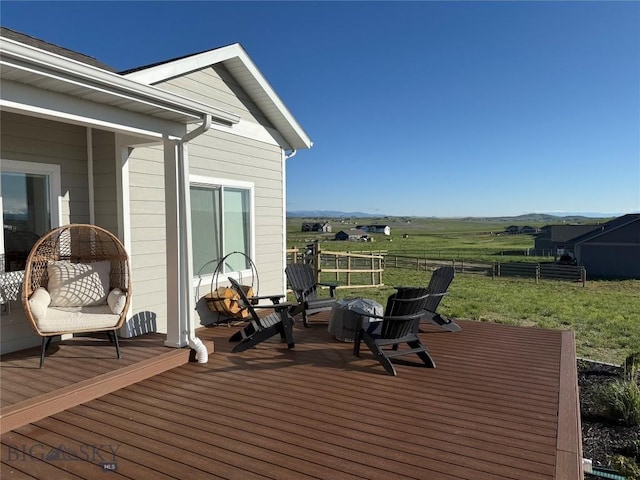36 Sante Fe, Three Forks, MT 59752 - wooden terrace featuring a view of countryside