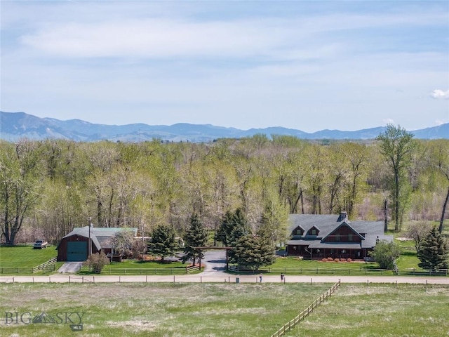 9704 River Rd, Bozeman, MT 59718 - mountain view featuring a heavily wooded area