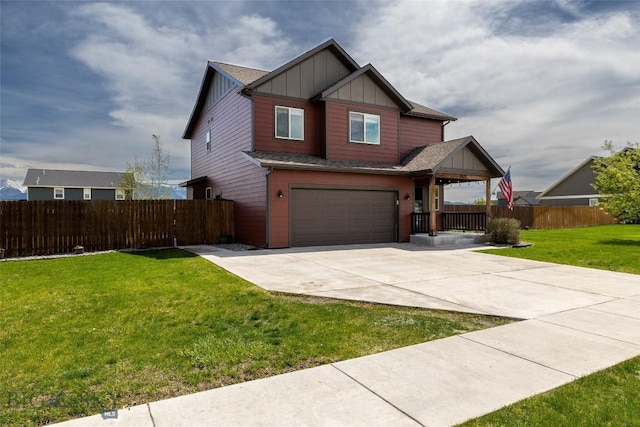 1602 Ingomar Blvd, Belgrade, MT 59714 - craftsman-style home featuring board and batten siding, covered porch, concrete driveway, an attached garage, and a shingled roof