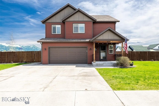 1602 Ingomar Blvd, Belgrade, MT 59714 - craftsman-style house featuring an attached garage, board and batten siding, and driveway