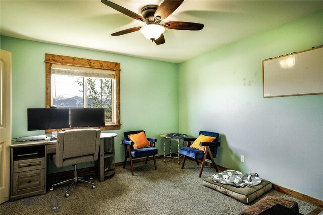 1602 Ingomar Blvd, Belgrade, MT 59714 - office space with ceiling fan, carpet, and baseboards