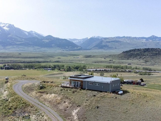 mountain view with rural landscape