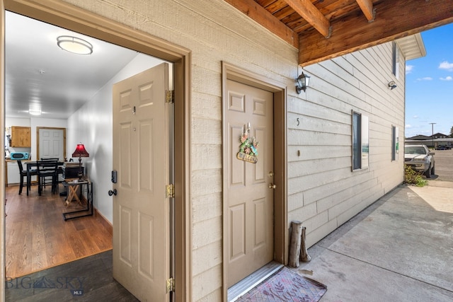view of doorway to property