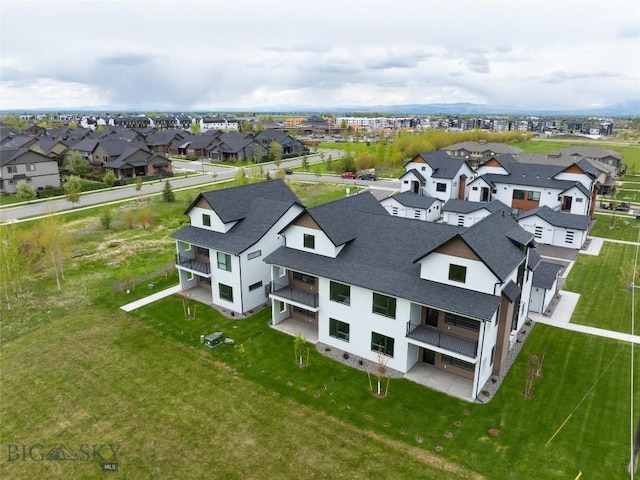 aerial view of residential area