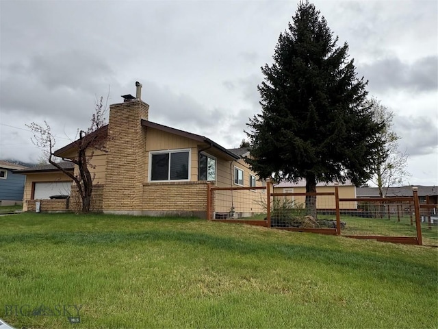view of property exterior with a chimney