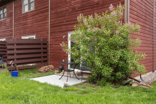 view of yard with a patio