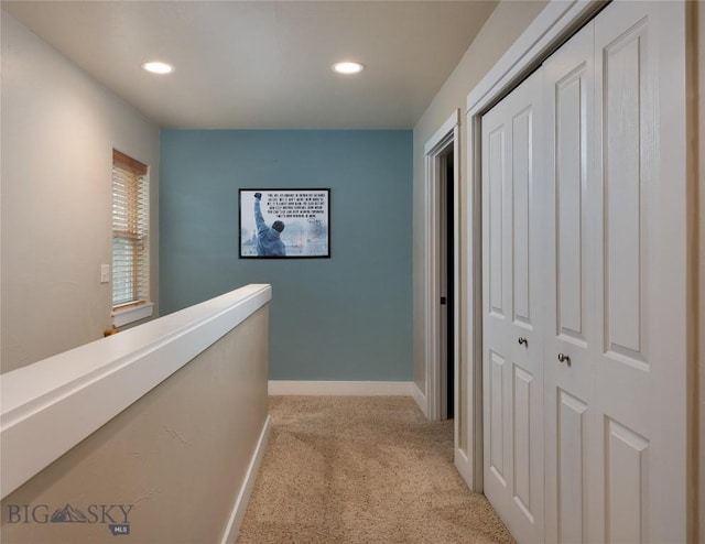 128 Droulliard Ave, Bozeman, MT 59718 - corridor featuring light colored carpet, recessed lighting, and baseboards