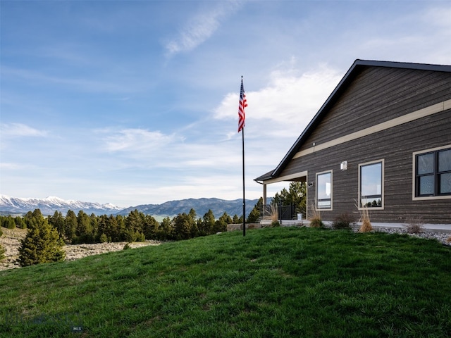 449 Minni Hall Rd, Bozeman, MT 59715 - view of grassy yard with a mountain view