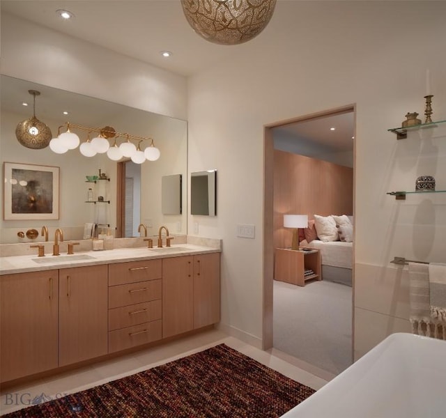 173 Spring Creek Hills Rd, Livingston, MT 59047 - bathroom with double vanity and a soaking tub