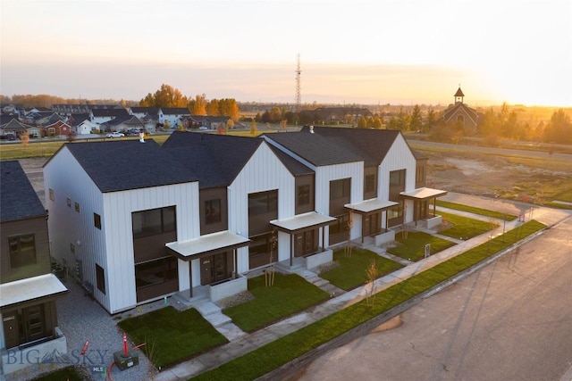 3030 Autumn Grove St Unit C, Bozeman, MT 59718 - aerial view at dusk of a residential view