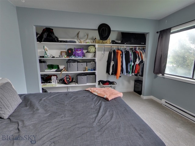 902 E Gallatin Ave, Belgrade, MT 59714 - carpeted bedroom with a closet, baseboard heating, and baseboards
