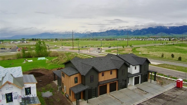 view of rural area with a mountain backdrop