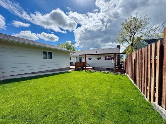 205 E Chinook St, Livingston, MT 59047 - view of yard with a deck