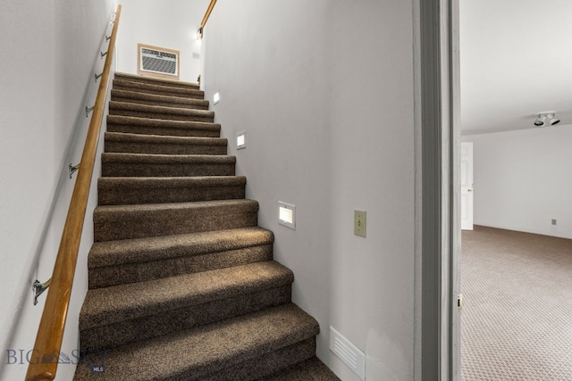601 N C St, Livingston, MT 59047 - stairway featuring carpet floors