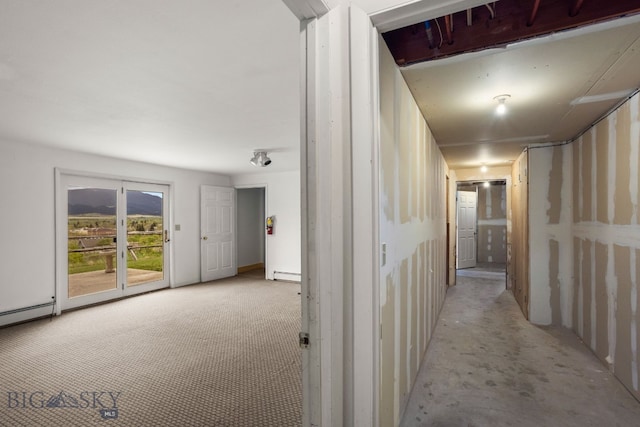 601 N C St, Livingston, MT 59047 - hall with baseboard heating