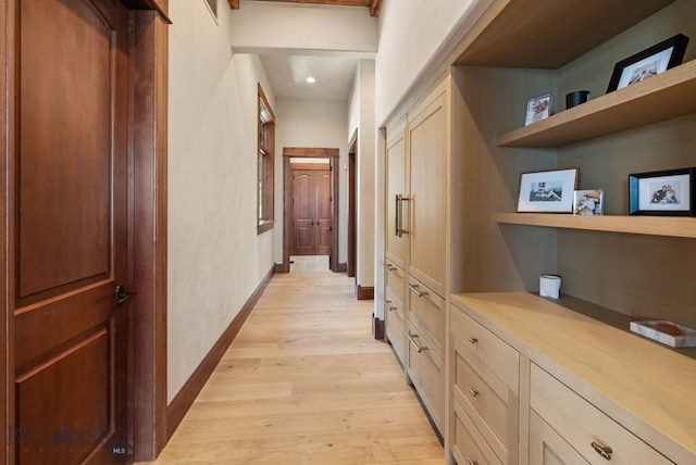 1220 Green Valley Way, Bozeman, MT 59715 - corridor featuring light wood-type flooring, baseboards, and recessed lighting