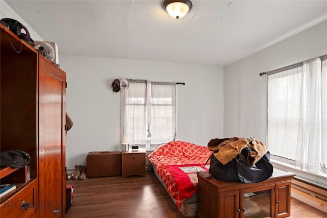 bedroom featuring wood finished floors