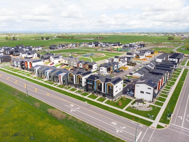 aerial view of residential area