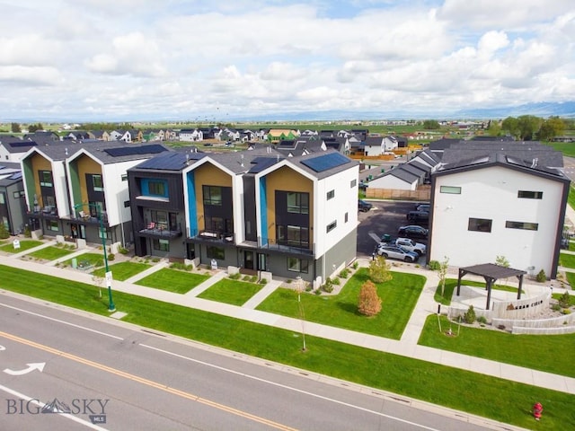 aerial perspective of suburban area