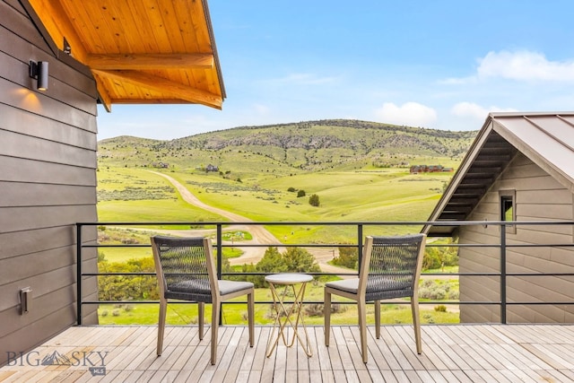 94 Rock Castle Rd, Manhattan, MT 59741 - deck with a mountain view