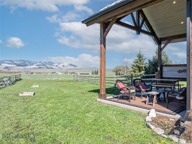 17450 Wilson Creek Rd, Bozeman, MT 59730 - view of yard featuring a view of countryside and a mountain view