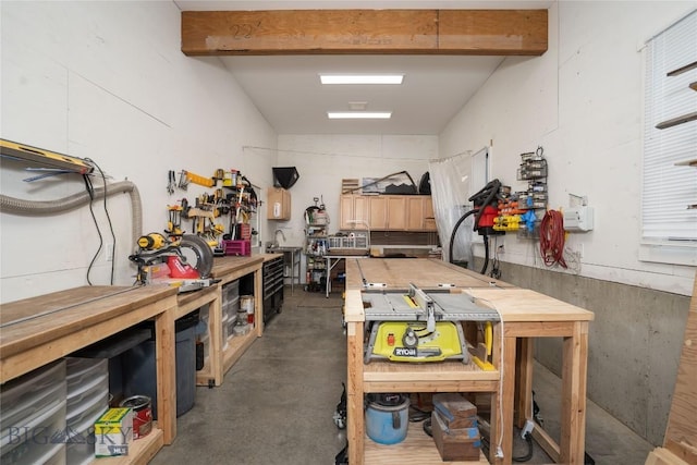 17450 Wilson Creek Rd, Bozeman, MT 59730 - interior space with a workshop area