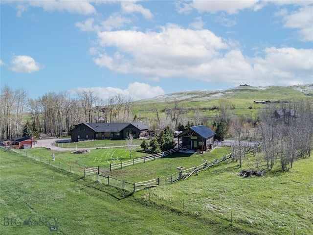 17450 Wilson Creek Rd, Bozeman, MT 59730 - view of yard with a view of countryside, an outbuilding, and an exterior structure