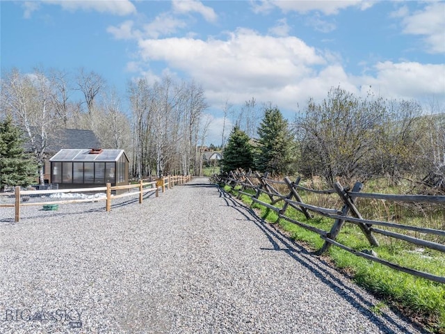 17450 Wilson Creek Rd, Gallatin Gateway, MT 59730 - view of dirt / gravel road with an exterior structure