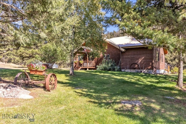 486 Jardine Rd, Jardine, MT 59030 - view of grassy yard with a deck