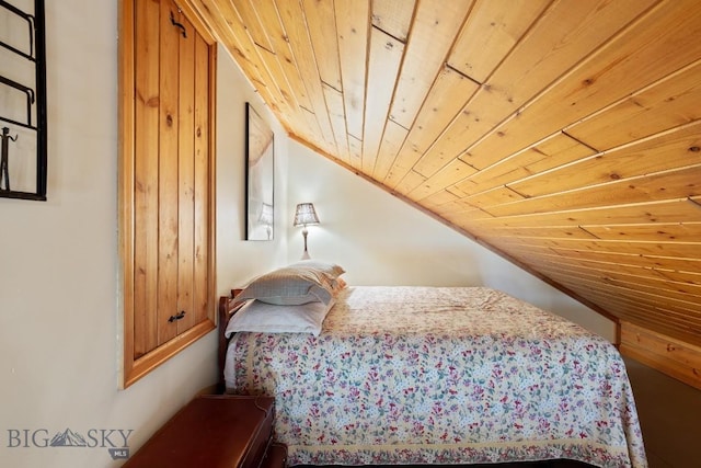 486 Jardine Rd, Jardine, MT 59030 - bedroom with wooden ceiling and lofted ceiling