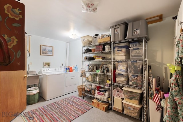 486 Jardine Rd, Jardine, MT 59030 - washroom featuring independent washer and dryer and carpet