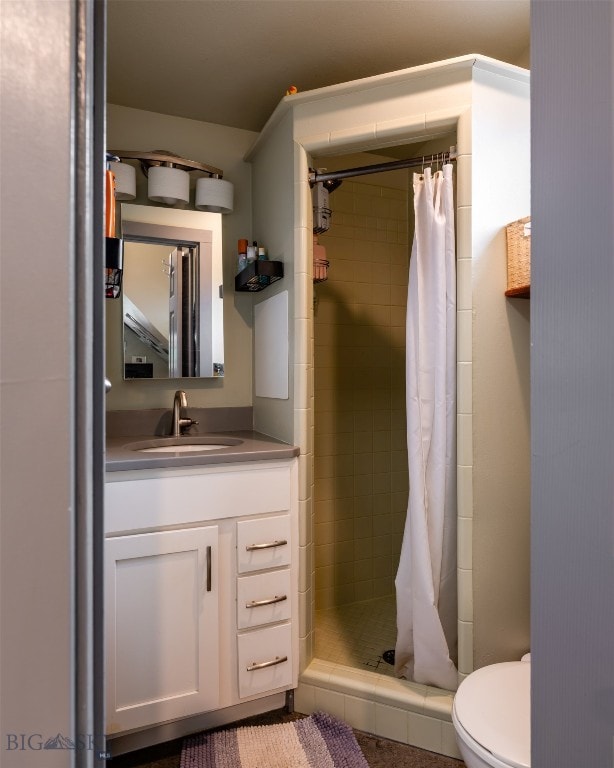 507 Flathead Ave, Bozeman, MT 59718 - full bath with vanity, a shower stall, and toilet