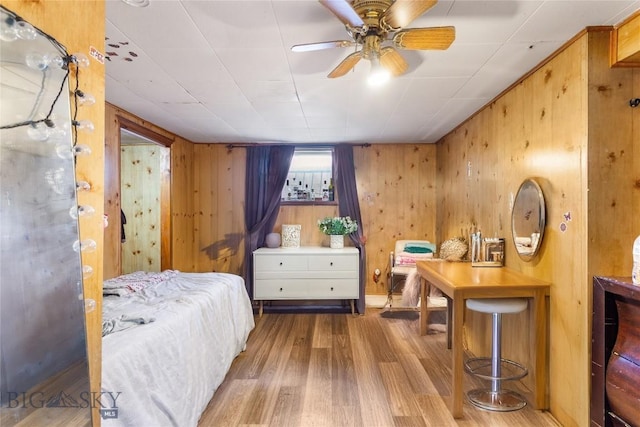 1408 Dewey Blvd, Butte, MT 59701 - bedroom with wood finished floors and wooden walls