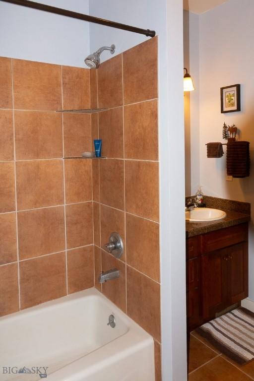 202 Beach Dr, West Yellowstone, MT 59758 - full bathroom featuring vanity and tub / shower combination