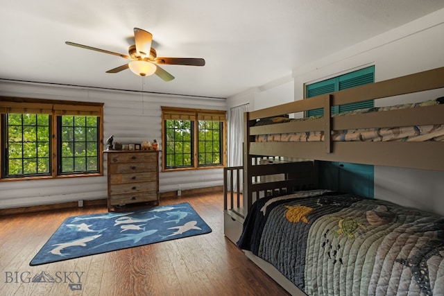 25 Big Chief Trl, Bozeman, MT 59718 - bedroom with wood finished floors and ceiling fan