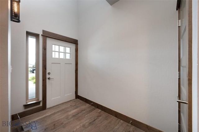 1304 Glider Ln Unit B, Belgrade, MT 59714 - foyer featuring wood finished floors and baseboards