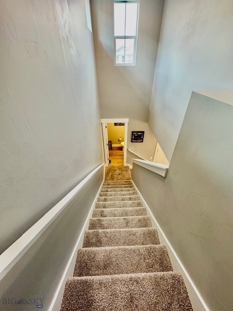 920 Butler Creek Ave, Belgrade, MT 59714 - staircase featuring baseboards and carpet flooring