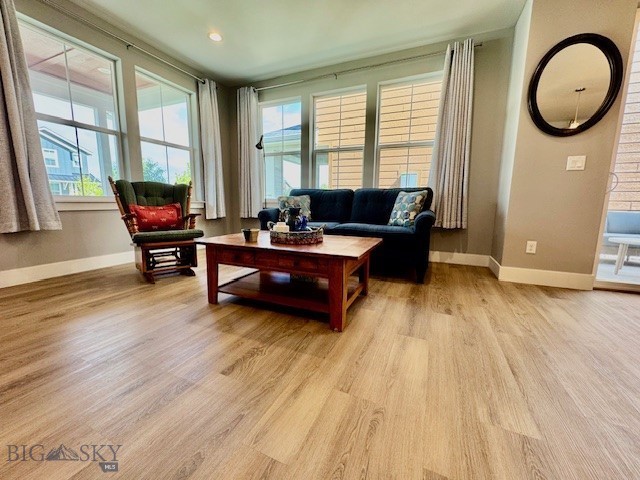 920 Butler Creek Ave, Belgrade, MT 59714 - living area featuring light wood-style flooring and baseboards