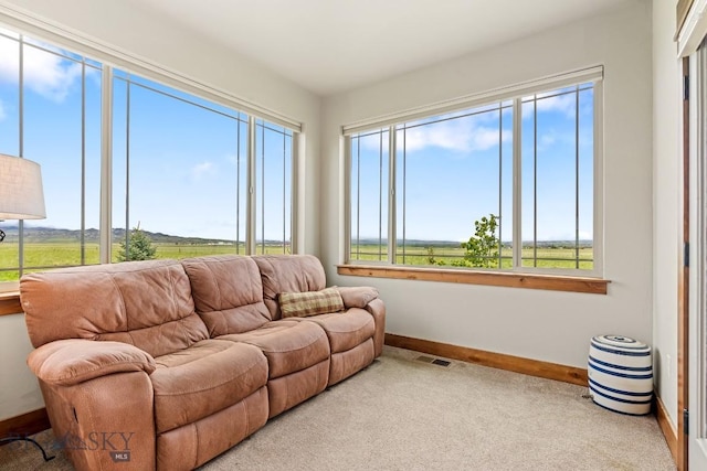43 Lewis Dr, Three Forks, MT 59752 - living area with baseboards, healthy amount of natural light, and carpet flooring