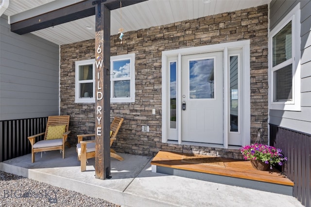6 Wild Rye Pl, Three Forks, MT 59752 - entrance to property featuring stone siding and covered porch