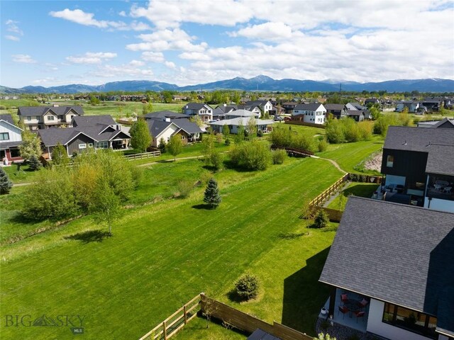 1510 Windrow Dr, Bozeman, MT 59718 - aerial perspective of suburban area featuring a mountainous background