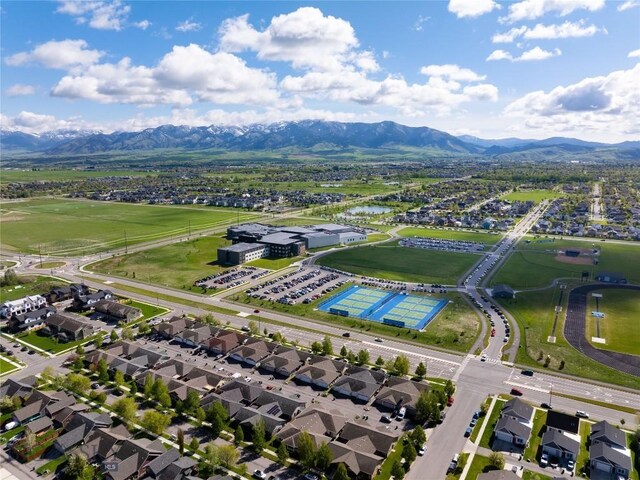 1079 N Cottonwood Rd, Bozeman, MT 59718 - aerial perspective of suburban area featuring a mountainous background