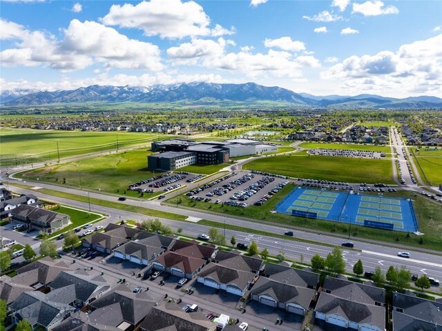 1079 N Cottonwood Rd, Bozeman, MT 59718 - aerial perspective of suburban area featuring a mountainous background