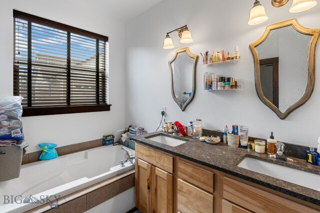 2472 Milkhouse Ave, Bozeman, MT 59718 - full bathroom featuring double vanity and a bath