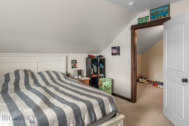 2472 Milkhouse Ave, Bozeman, MT 59718 - carpeted bedroom with lofted ceiling and baseboards