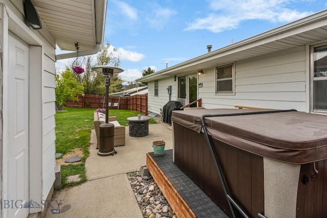 22 Rocky Mountain Dr, Whitehall, MT 59759 - view of patio with a hot tub and a grill