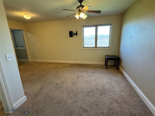 30 Grand View Ln, Big Timber, MT 59011 - unfurnished room with a ceiling fan, carpet flooring, and baseboards