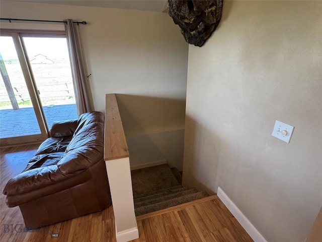 30 Grand View Ln, Big Timber, MT 59011 - staircase with wood finished floors and baseboards